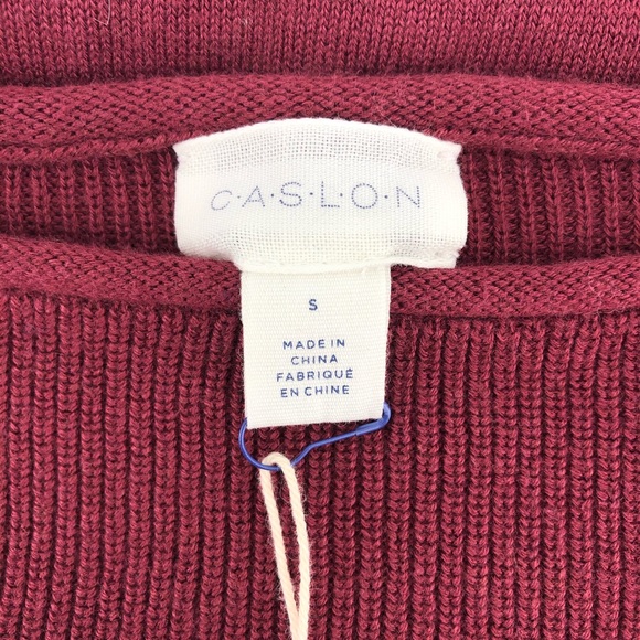 Caslon Maroon Knit Pull-Over Sweater, Size S, NWT - Picture 2 of 4